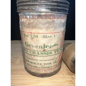 Vintage Greenlee Punch Set 1 3/8" Round Radio Chassis Punch  Made In USA No 730